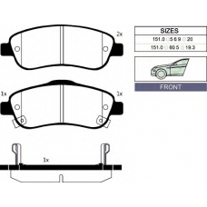 1027 F Goodwill Комплект тормозных колодок, дисковый тормоз