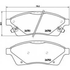 P 09 010 BREMBO Комплект тормозных колодок, дисковый тормоз