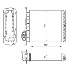 54284 NRF Теплообменник, отопление салона