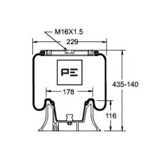 084.192-71A PE Automotive Кожух пневматической рессоры; Кожух пневморессоры