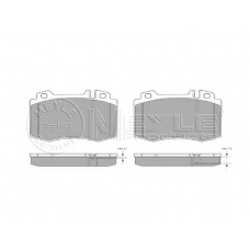 025 237 4517 MEYLE Комплект тормозных колодок, дисковый тормоз