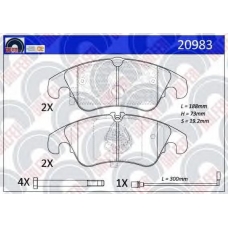 20983 GALFER Комплект тормозных колодок, дисковый тормоз