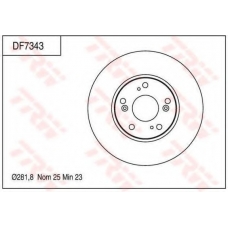 DF7343 TRW Тормозной диск