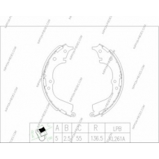 T350A71 NPS Комплект тормозных колодок