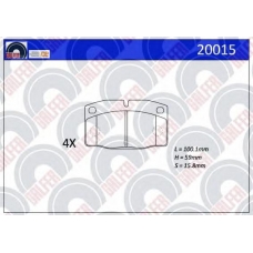 20015 GALFER Комплект тормозных колодок, дисковый тормоз