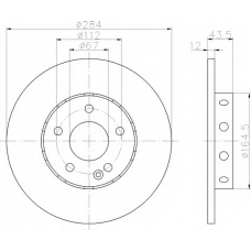 8DD 355 102-941 HELLA Тормозной диск