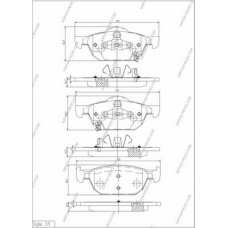 H360A15 NPS Комплект тормозных колодок, дисковый тормоз