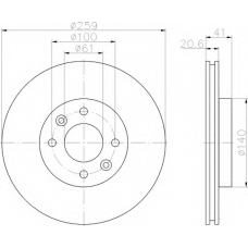 8DD 355 102-491 HELLA Тормозной диск