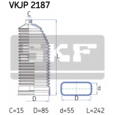 VKJP 2187 SKF Комплект пылника, рулевое управление