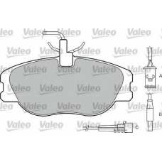 598009 VALEO Комплект тормозных колодок, дисковый тормоз