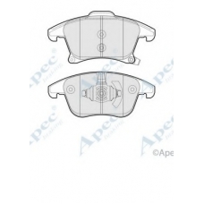PAD2070 APEC Комплект тормозных колодок, дисковый тормоз