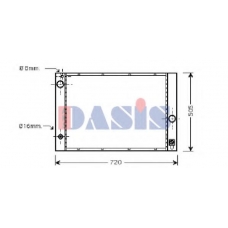 052004N AKS DASIS Радиатор, охлаждение двигателя
