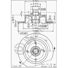 08.2691.10 BREMBO Тормозной диск