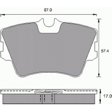 691081 ROULUNDS Комплект тормозных колодок, дисковый тормоз