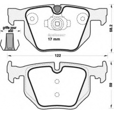 1091 MGA Комплект тормозных колодок, дисковый тормоз