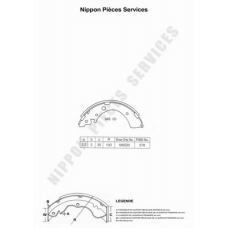 H350A20 NPS Комплект тормозных колодок