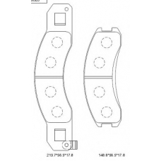 KD4402 ASIMCO Комплект тормозных колодок, дисковый тормоз