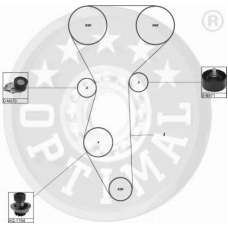 SK-1273 OPTIMAL Комплект ремня грм