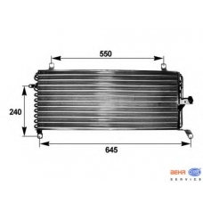 8FC 351 038-651 HELLA Конденсатор, кондиционер