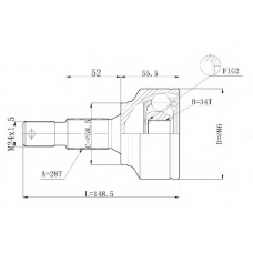 C.103 STATIM Шарнирный комплект, приводной вал