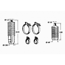 0901169 OCAP Комплект пылника, рулевое управление
