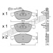 229.1 TRUSTING Комплект тормозных колодок, дисковый тормоз