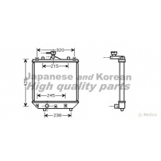 K453-30 ASHUKI Радиатор, охлаждение двигателя