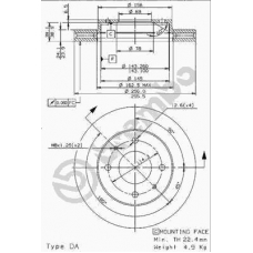 09.9617.11 BREMBO Тормозной диск