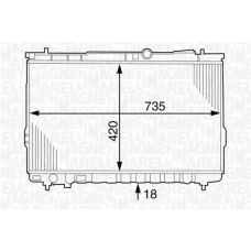 350213122700 MAGNETI MARELLI Радиатор, охлаждение двигателя