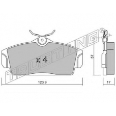 314.0 TRUSTING Комплект тормозных колодок, дисковый тормоз