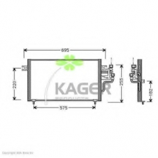 94-5232 KAGER Конденсатор, кондиционер