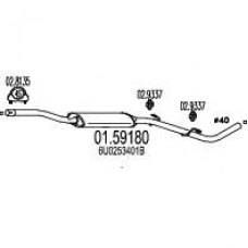 01.59180 MTS Средний глушитель выхлопных газов