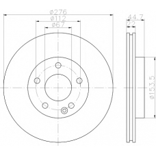 MDC1752 MINTEX Тормозной диск