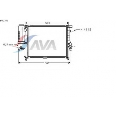 BW2142 AVA Радиатор, охлаждение двигателя