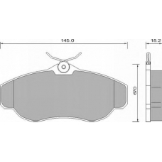 646981 ROULUNDS Комплект тормозных колодок, дисковый тормоз