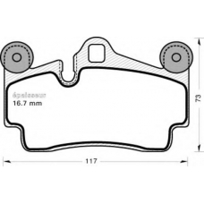 781 MGA Комплект тормозных колодок, дисковый тормоз