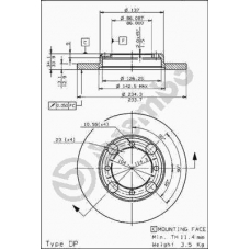 08.7072.10 BREMBO Тормозной диск