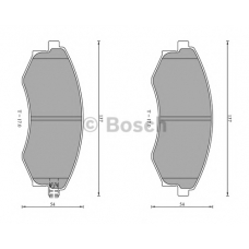 0 986 AB0 205 BOSCH Комплект тормозных колодок, дисковый тормоз