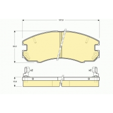 6108689 GIRLING Комплект тормозных колодок, дисковый тормоз
