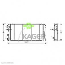 31-0966 KAGER Радиатор, охлаждение двигателя