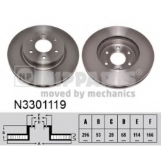N3301119 NIPPARTS Тормозной диск