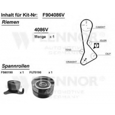 F904086V FLENNOR Комплект ремня грм