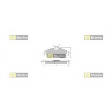 BD S374 STARLINE Комплект тормозных колодок, дисковый тормоз
