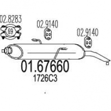 01.67660 MTS Глушитель выхлопных газов конечный