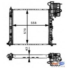 8MK 376 721-391 HELLA Радиатор, охлаждение двигателя