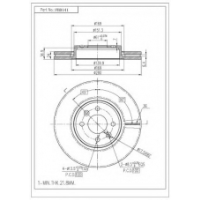 FBD141 FI.BA Тормозной диск