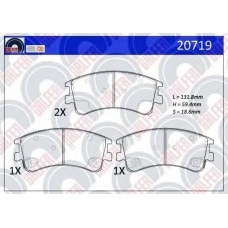 20719 GALFER Комплект тормозных колодок, дисковый тормоз