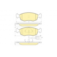 6112082 GIRLING Комплект тормозных колодок, дисковый тормоз