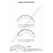N350N41 NPS Комплект тормозных колодок
