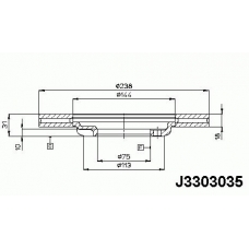 J3303035 NIPPARTS Тормозной диск